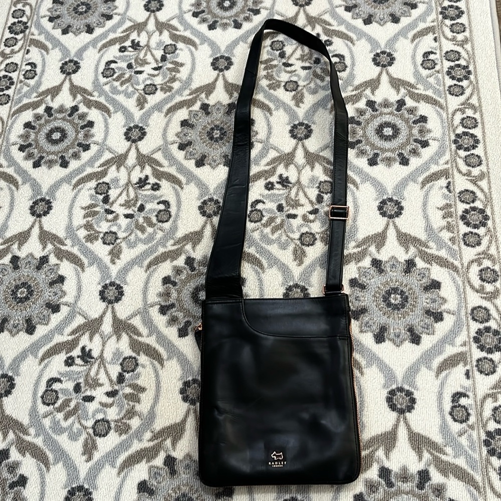 Radley London Black Leather with Rose Gold Hardware